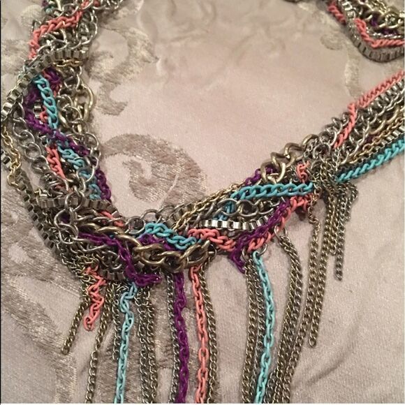 Chain Wrap Necklace w Fun Colors - Picture 6 of 9